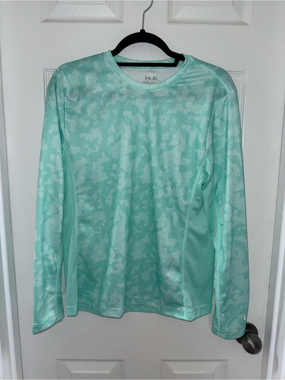Huk Mint Green Performance Tee with Black Trim